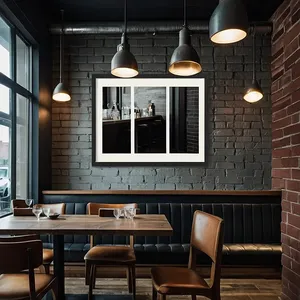 cafe wall art mockup example 3