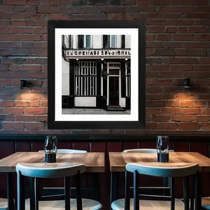 cafe wall art mockup example 2