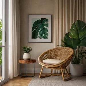 botanical living room mockup example 3
