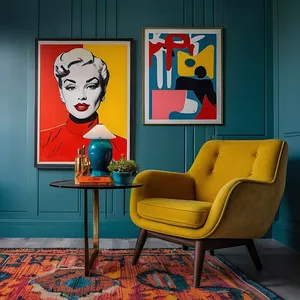 art deco living room mockup example 1