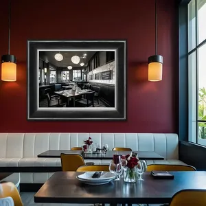 cafe wall art mockup example 5