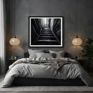 black and white bedroom mockup example 1