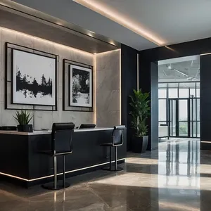 hotel lobby wall art mockup example 5